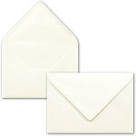 50x enveloppes c6 - couleur: blanc naturel - 11, 4 x 16, 2 cm - fermeture: gomme - pour papier a4, a5, ...