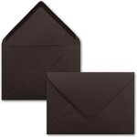 50x enveloppes c6 - couleur: marron fonc - 11, 4 x 16, 2 cm - fermeture: gomme - pour papier a4, a5, ...