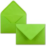 50x enveloppes c6 - couleur: vert clair - 11, 4 x 16, 2 cm - fermeture: gomme - pour papier a4, a5, ...