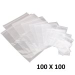 50x sachet zip plastique 100x100mm 10x10cm transparent pochon pochette 50u