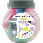 551431 - set de mini surligneurs, 12 marqueurs dans une bo�te en forme de bonbonni�re, avec pointe biseaut�e ...