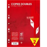 5616amzc lot de 2 paquets de copies doubles perfores sous film (une marque de clairefontaine) - a4 21x29, ...