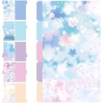 5pcs intercalaires a5 6 trous, intercalaires a5 6 anneaux, intercalaires a5 plastique, feuilles intercalaires ...