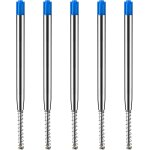 5pcs recharges de stylo a bille, recharges de stylo a bille m�talliques interchangeables avec plume de ...