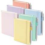 6 carnet de notes de poche a6 avec 6 stylos noirs, page ligne, petit carnet de poche a couverture rigide ...