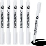 6 marqueurs blancs, pointe fine feutre acrylique impermable marqueur blanc indelebile permanent stylo ...