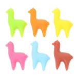 6 marqueurs de verre a vin en silicone en forme d'animaux - etiquettes d'identification de cocktails ...