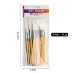 6 pcs painting nylon board brush painting oil painting brush art graffiti painting supplies log color ...