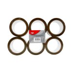 6 rouleaux rubans adh�sifs - marron - 66mx 48mm - 45 microns