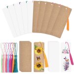 60 feuilles marque - page vierges en papier 14 * 5cm marque pages avec franges color�es ensemble combin� ...