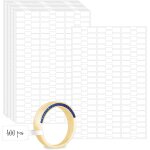 600 etiquettes a bijoux vierges adh�sives pour prix de bijoux, r�sistantes aux d�chirures, etiquettes ...