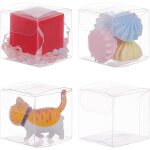 60pcs 4x4x4cm effacer cube de faveur de mariage botes pvc transparent cube coffrets cadeaux pour bonbons ...