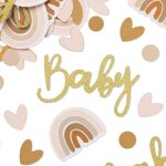 60pcs confettis de table arc - en - ciel bohme baby shower, dcoration table baptme, communion, fte ...
