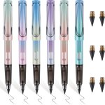 6pcs crayon eternel, crayons sans encre eternal, crayons infinis portable, stylo graphite remplaable ...