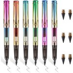 6pcs crayon eternel, crayons sans encre eternal, crayons infinis portable, stylo graphite remplaable ...