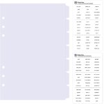 7 feuilles blanc intercalaires a5 plastique, pour classeur 6 anneaux, sparateurs planificateur, onglet ...