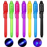 7pcs stylo encre invisible avec lumiere uv, stylo espion pour ecrire un message secret cadeau anniversaire ...