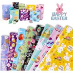 8 feuilles papier cadeau de pques, oeuf de pques lapin poussin papier cadeau pour les enfants emballage ...