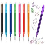 8 pices recharges stylo cancellabili recharge0, 7mm, compatible avec frixion, roller effaable, encre ...