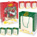 8 pices sac cadeau noel avec fentre transparente, pochette cadeau noel sac cadeau en papier de nol ...