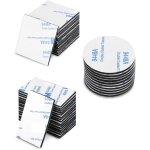 80 pi�ces double face extra fort, super collant, autocollants double face, 25 carr�s, 25 rectangles, ...