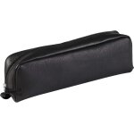 8326c - trousse scolaire rectangulaire en cuir noir vieilli 21x4x6 cm en vritable cuir d'agneau - fourniture ...