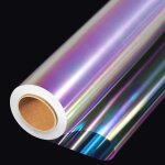 88cm x 15m rouleau plastique transparent - 3 mils papier cadeau transparent, rouleau de cellophane iridescent, ...