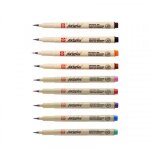 9 feutres pigma micron brush sakura pointe pinceau assortiment couleur