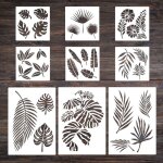 9 pcs fleur feuille pochoirs gaufrage mod�le peinture scrapbook a plusieurs reprises d�cor a la maison ...