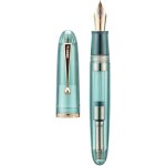 9019 dadao series #8 stylo plume a pointe moyenne, corps en acrylique transparent bleu clair avec clip ...