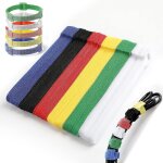 90pcs attaches de c�ble r�utilisable fermeture en nylon microfibre organisateur pour cordes et gestion ...