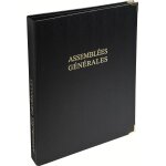 Rf. 921d classeur noir assemblee generale - premium, coins dors - 4 anneaux - dos 37 mm - couverture ...