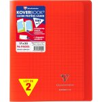 951404amzc un lot de 2 cahiers agraf�s koverbook - 17x22 cm - 96 pages grands carreaux 90 g - couverture ...