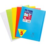 984450amzc lot de 5 cahiers agrafs koverbook - 24x32 cm - 48 pages grands carreaux - papier blanc 90 ...