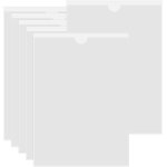 A4 autocollantes en plastique transparent - 6 pi�ces pochettes de carte auto - adh�sivesavec ouverture ...
