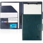 A4 documents porte bloc en cuir, premium portfolio a4 avec fermeture magntique, a4 papier et stylo, ...