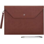 A4 epaissi pu cuir enveloppe cas portfolio dossier avec poches int�rieures pochette pour document et ...