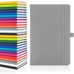 A5 carnet avec pages unies non lignes, passant pour stylo, ruban, pochette en papier, journal a couverture ...