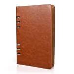 A5, en simili cuir, a anneaux rechargeable 6 trous, agenda a5 pour bureau, maison, ecole, voyages d'affaires, ...