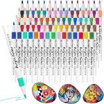 Acrylic paint marker nicety, 60 pieces acrylic pens for stones, marqueurs de feutre peinture acrylique, ...