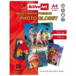 Activejet ap4 - 180g20 papier photo brillant (180?g / m?, a4, 20?x), papier photo, blanc