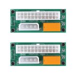 Adaptateur d'alimentation multiple double psu, connecteur atx 24 broches vers molex 4 broches pour mineur ...