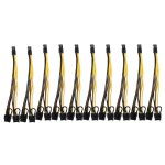 Adaptateur d'alimentation pci express, carte d'image, 6 a 8 broches (6 + 2), gpu vga, s�parateur y, c�ble ...