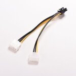 Adaptateur de c�ble d'alimentation pci express m�le vers double lp4 4 broches molex ide pci - e, 16cm, ...