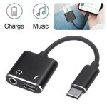 Adaptateur de casque, de type c a usb - c mm, pour xiaomi mi mix2s, pour huawei mediapad, chargeur aux, ...