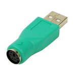 Adaptateur convertisseur usb mle vers ps / 2 femelle, compatible pour pc, ordinateur, clavier, souris ...
