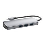 Adaptateur de dongle usb c hub 8 en 1, avec sortie hdmi 4k, 3 ports usb 3. 0, lecteur de carte sd / tf ...