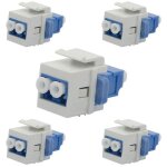 Adaptateur de fiber optique lc a lc duplex multimode 10 go f / f coupleur keystone pour plaques murales, ...