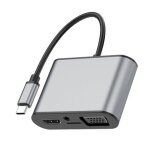 Adaptateur hub 8 en 1 usb 2. 0 c avec hdmi 4k, port ethernet 5gbps, lecteur de carte sd / tf, pd, charge ...