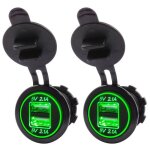 Adaptateur de prise de courant pour voiture et moto, 3x5v 4. 2a double 2usb 12v 24v (bleu)